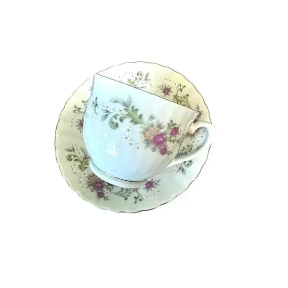 Vintage tea cup and saucer set of 6 mismatched tea party